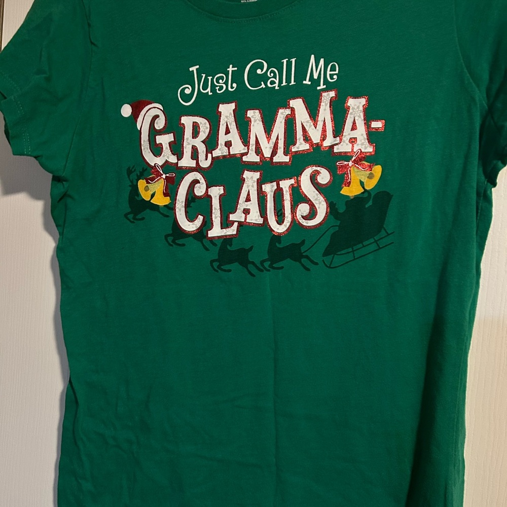 Holiday Time Festive Green Gramma Claus Tee